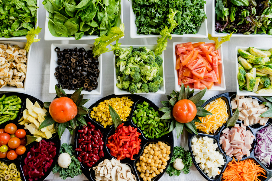 A healthy salad bar